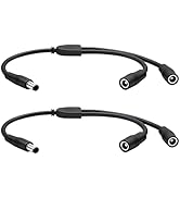 12V DC Power Splitter 5.5mmx2.1mm 1 Male to 2 Female Power Adapter 12V 5A Splitter Adapter for CC...