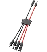 Pjerjzn Solar Panel Connector 4 to 2 Solar Y Branch Connectors PV Panels Parallel Connectors Kit ...