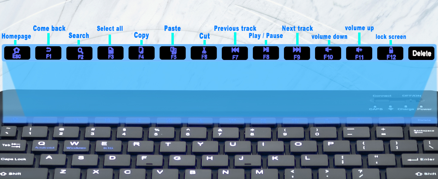 Google Pixel 11 Tablet Keyboard Case Black - 19