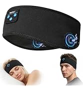 Navly Sleep Headphones for Side Sleepers, Washable Bluetooth Headband with Ultra-Thin Speakers fo...
