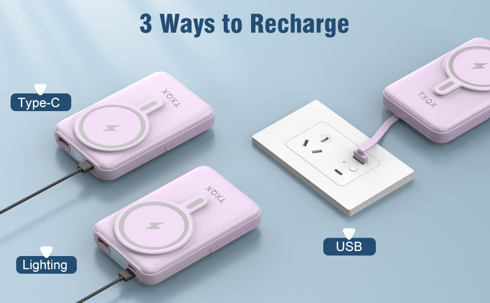 It also built-in 3 inputs (1 built-in USB-A recharging cord/cable, 1 USB-C input, 1 iPhone input)