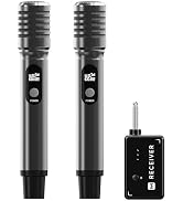 Wireless Microphones, Wireless Microphone with One-to-One Chip Connection, 40H Rechargeable Batte...