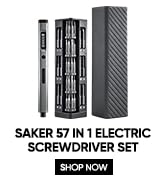 Saker 57 in 1 Mini Electric Screwdriver Set with Magnetic Precision Bits, LED Light, 3-Speed Cord...