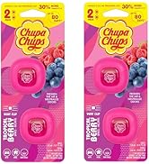 Chupa Chups Car Air Freshener, Tropical Berry - Long Lasting Car Fresheners with Fun Scents, Colo...