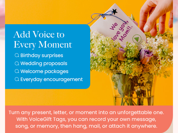 VoiceGift Customizable gift tags