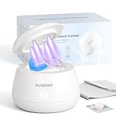 KUNPHY Ultrasonic Retainer Cleaner, 48kHz Denture Cleaner Machine with Cleaning Tablets, Water-Pr...