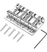 4 String Hardtail Bridge, Bass Bridge Saddles for Precision 4 Saddle Hardtail 80mm Metal Tailpiec...