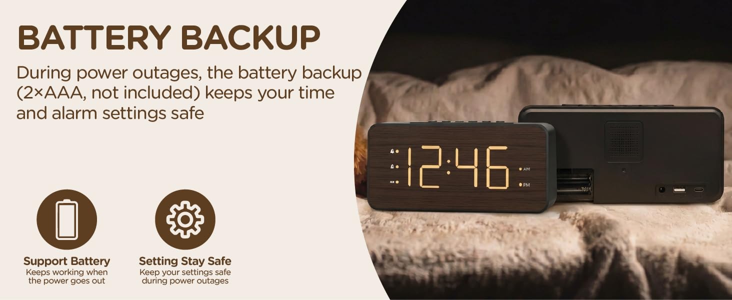 battery alarm clock