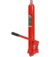 Big RED AQD8DR Hydraulic Long Ram Jack 8 Ton Heavy Duty Engine Hoist Cylinder with Double Piston ...