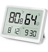 DOOMAY Digital Thermometer Hygrometer,Room Calibrated Humidity Meter Temperature Humidity Monitor...