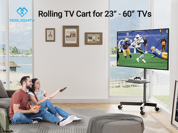rolling tv stand
