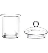 CnGlass Replacement Glass Tea Infuser with Lid for 33.8oz/40.6oz Teapot,Borosilicate Glass-Odor a...