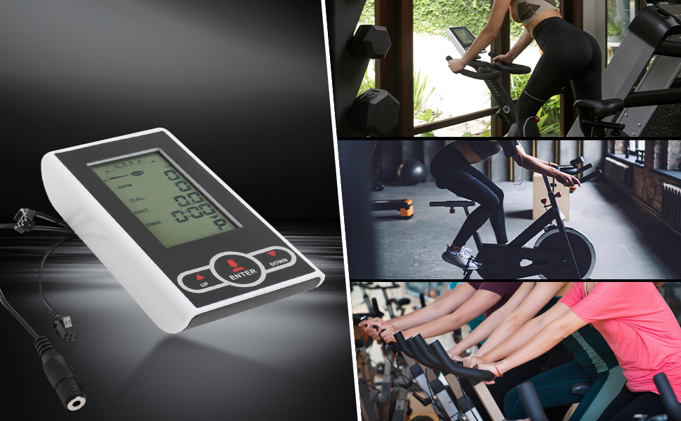 exercise bike monitor speedometer display