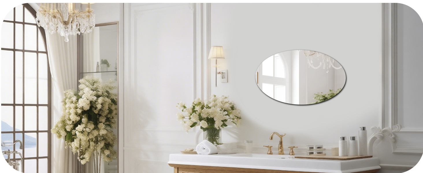 oval bathroom mirror