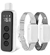 Bousnic Dog Shock Collar for 2 Dogs - (8-120lbs) Waterproof Rechargeable Electric Dog Training Co...
