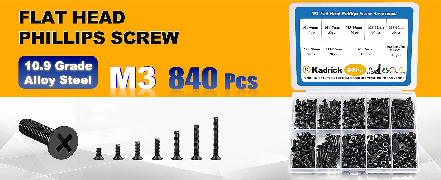 Kadrick M3 Screw Assortment 840