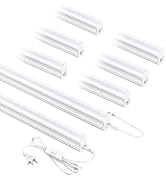 YULINKCO 4FT LED Shop Lights, 2300LM 6500K Bright White LED Integrated Fixture, 20W Linkable Gara...