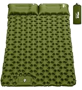 HiiPeak Double Sleeping Pad - Self Inflating 4" Extra-Thick for 2 Person with Pillow Built-in Foo...