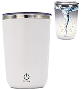 daasigwaa Rechargeable Self Stirring Mug - Magnetic Electric Auto Mixing Stainless Steel Cup for ...