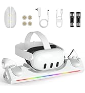 Charging Dock for Oculus/Meta Quest 3S,Oculus/Meta Quest 3 Magnetic Charging Station for VR Heads...