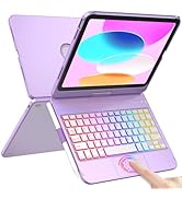 For iPad 11th Generation/10th Generation Case with Keyboard,Touch Keyboard for iPads A16 /10th Ge...
