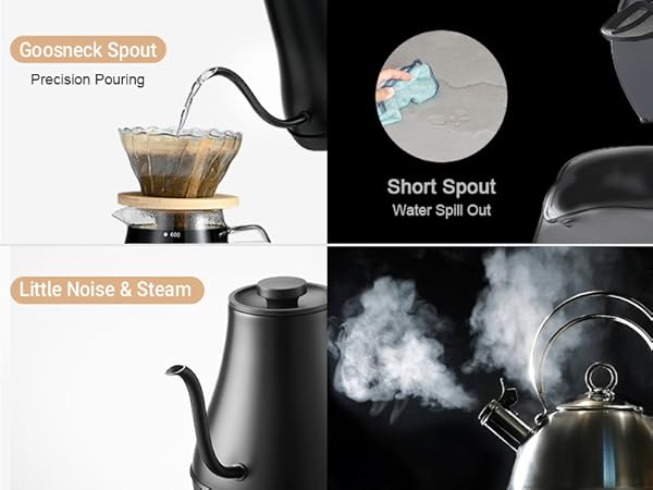 Electric Tea Kettle with gooseneck Spout