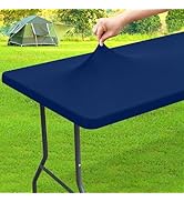 homing Spandex Elastic Tablecloth for 6 Foot Rectangle Tables, Stretch Fitted Picnic Table Cover,...