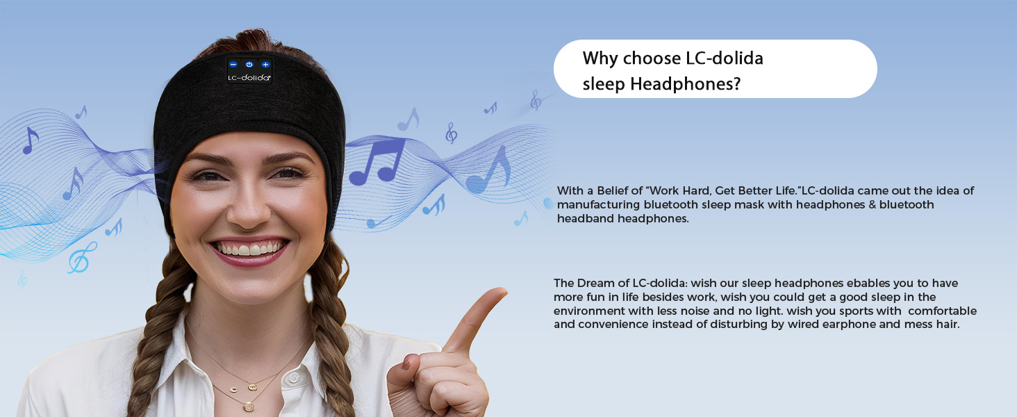Sleep Headphones Bluetooth Headband