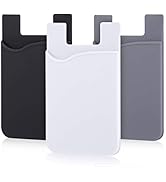 Pofesun Phone Card Holder, 3 Pack Silicone Stick on Wallet Adhesive Credit Cards/ID Card Holder f...