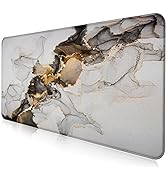 Large Extended Gaming Mouse Pad With Stitched Edges, Non-Slip Waterproof Rubber Base Mouse Pad Fo...