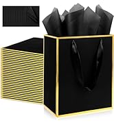 Addblu 28 Pack Bulk Luxury Gift Bags with Handles, Medium Size 9x7x3.15 Inches - Includes 28 Tiss...
