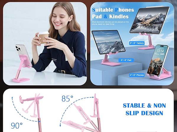 suitable phones pad &amp; kindles most electronic devices can he placed on the phone for desk firmly
