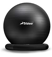Trideer Ball Chair Yoga Ball Chair Exercise Ball Chair with Base for Home Office Desk, Stability ...