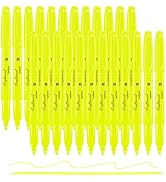 craftinova Yellow Highlighters 24 Count, Chisel Tip Highlighter Bulk, Dry Quickly, Perfect for St...