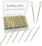 330 PCS 2.2Inch Blonde Bobby Pins for Women Girls, Super Grip Gold Hair Clips with Box, YINGFENG ...
