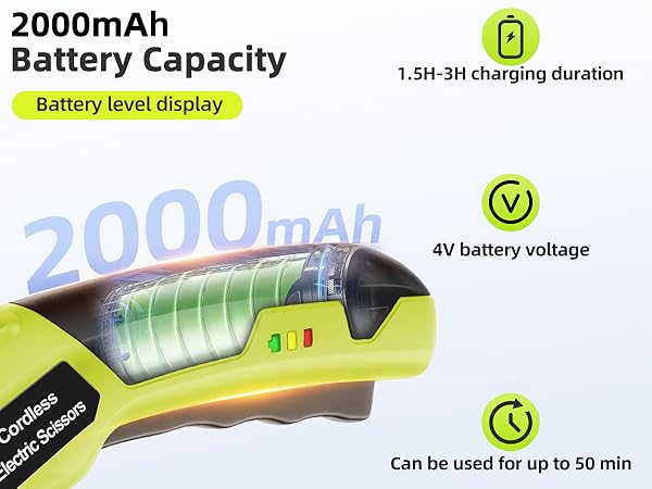 2000mAh Battery Capacity