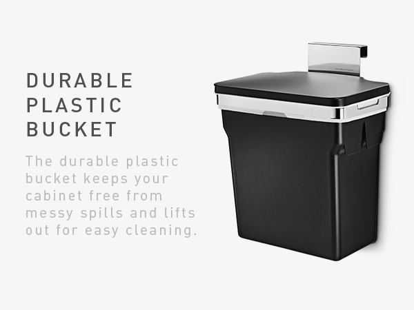 Durable Plastic Bucket | Keeps your cabinet free from messy spills