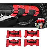 MARLBSTON 4 x Heavy Duty Roll Bar Grab Handles, 3 Straps Grip Handle for Jeep Wrangler Jeep Wrang...
