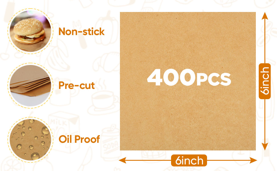 400PCS Patty Paper