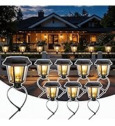 BANDIANCY Solar Fence Lights Outdoor, Edison Bulb Solar Deck Lights, Waterproof LED Landscape Lig...