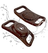 [2 Pack] Waterproof AirTag Dog Collar Holder Case, Silicone Full-Body Protection, Soft Lightweigh...