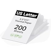HPRT Thermal Printer Paper 8.5 x 11 Inch US Letter,Advanced Printing Paper Compatible with HPRT/i...