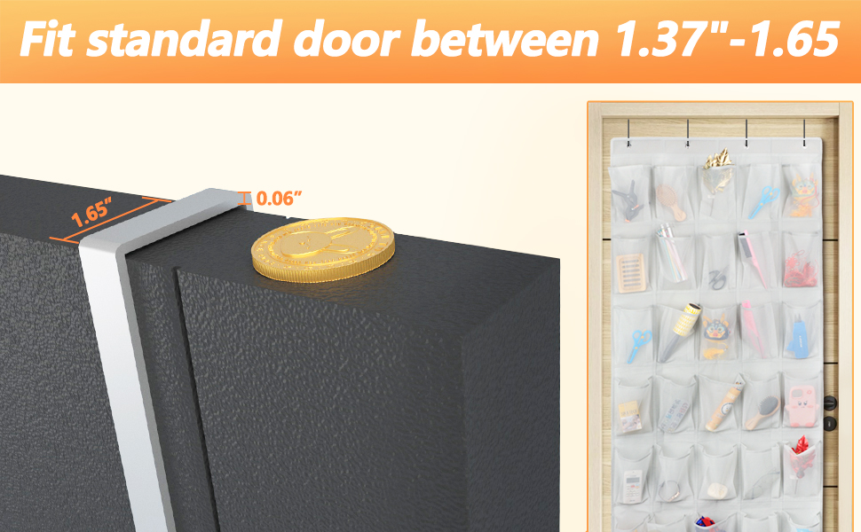 35 Pockets Over the Door Shoe Organizer