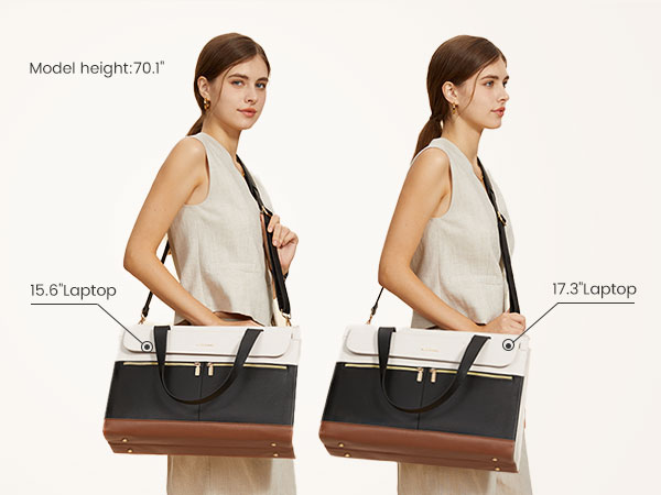 Comfortable tote bag for all-day use with structured shape that keeps items in place