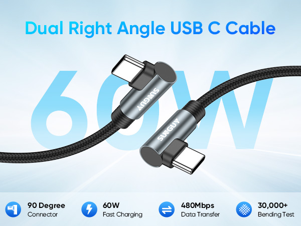 Right Angle USB C Cable
