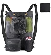 BeeGreen Gym Bags for Men Women Mesh Drawstring Backpack for Swim Sports Workout Gear Gifts for S...