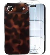 MYY Cute Phone Case for iPhone Air Case, [with 2X Screen Protector] Tortoise Shell Pattern Leopar...