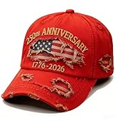 Bcefuho 250 Anniversary USA Hat 250th Anniversary USA Ripped Denim Cap America 250 Merchandise Ba...