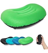 ATEPA Inflatable Camping Pillow, Ultralight Waterproof Travel Pillow with Ergonomic Support &amp; Lea...