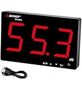 Decibel Meter 30dB-130dB, Wall Mounted Hanging Sound Level Meter for Classroom Noise, Large Scree...
